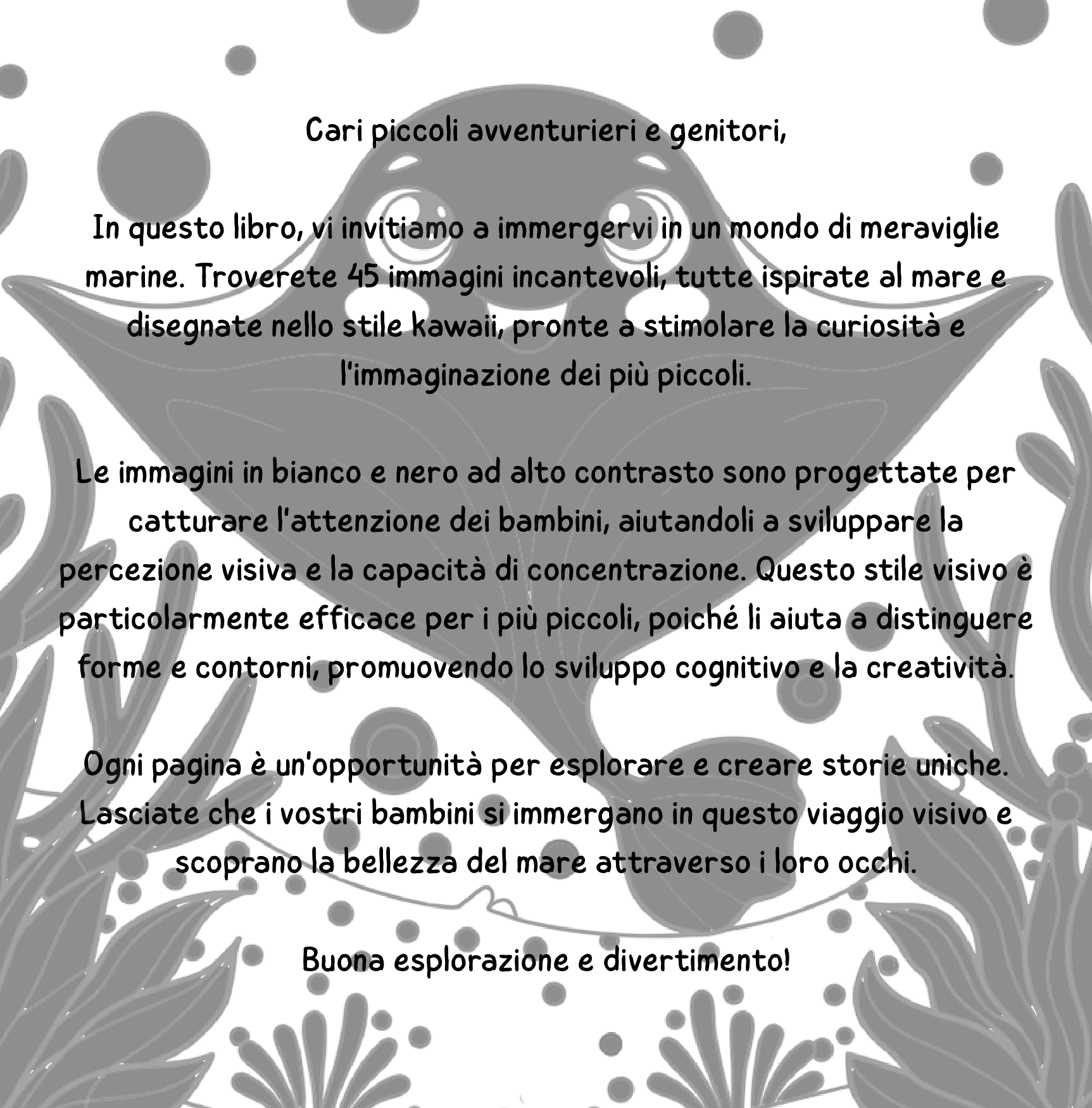 Sea Life High Contrast Book – Visual Stimulation for Infants