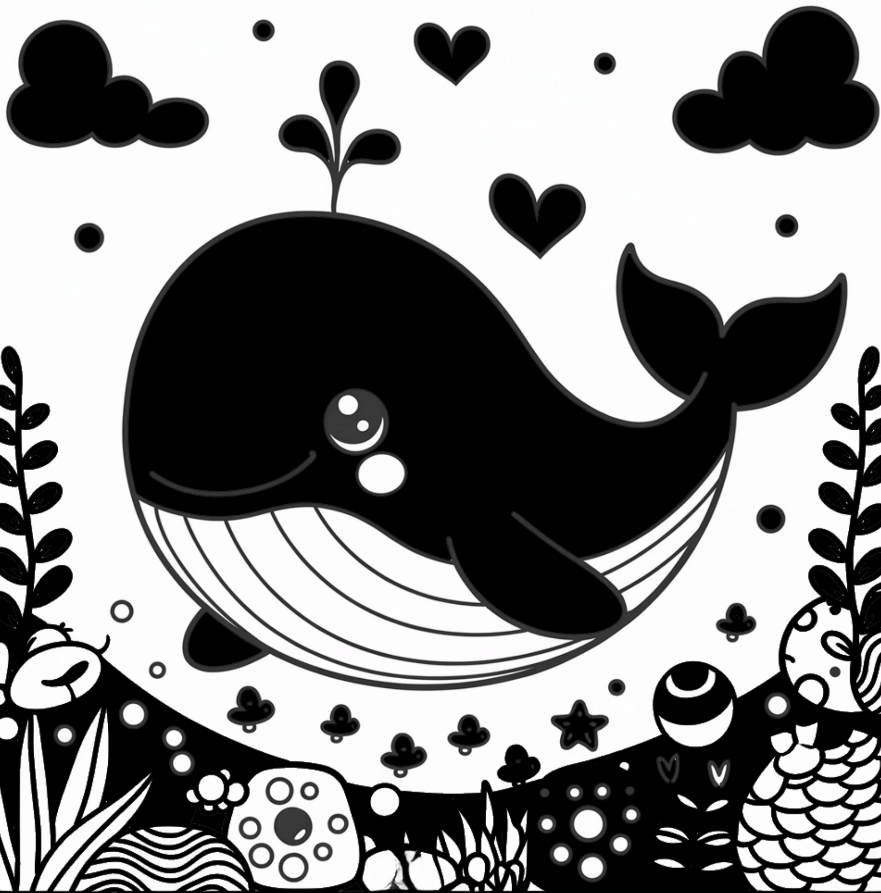 Sea Life High Contrast Book – Visual Stimulation for Infants