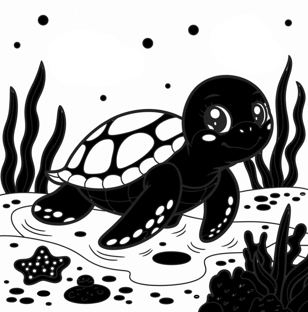 Sea Life High Contrast Book – Visual Stimulation for Infants