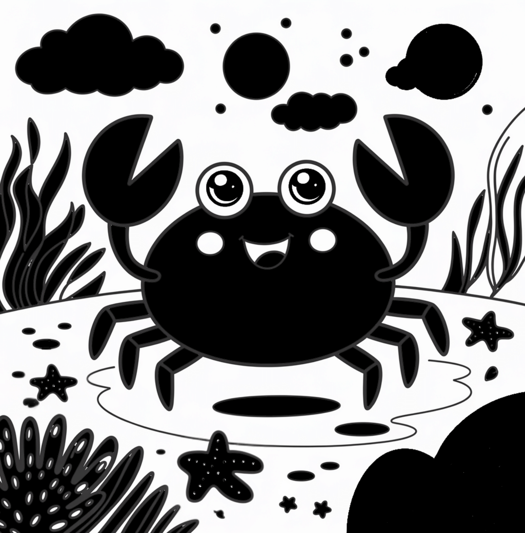 Sea Life High Contrast Book – Visual Stimulation for Infants