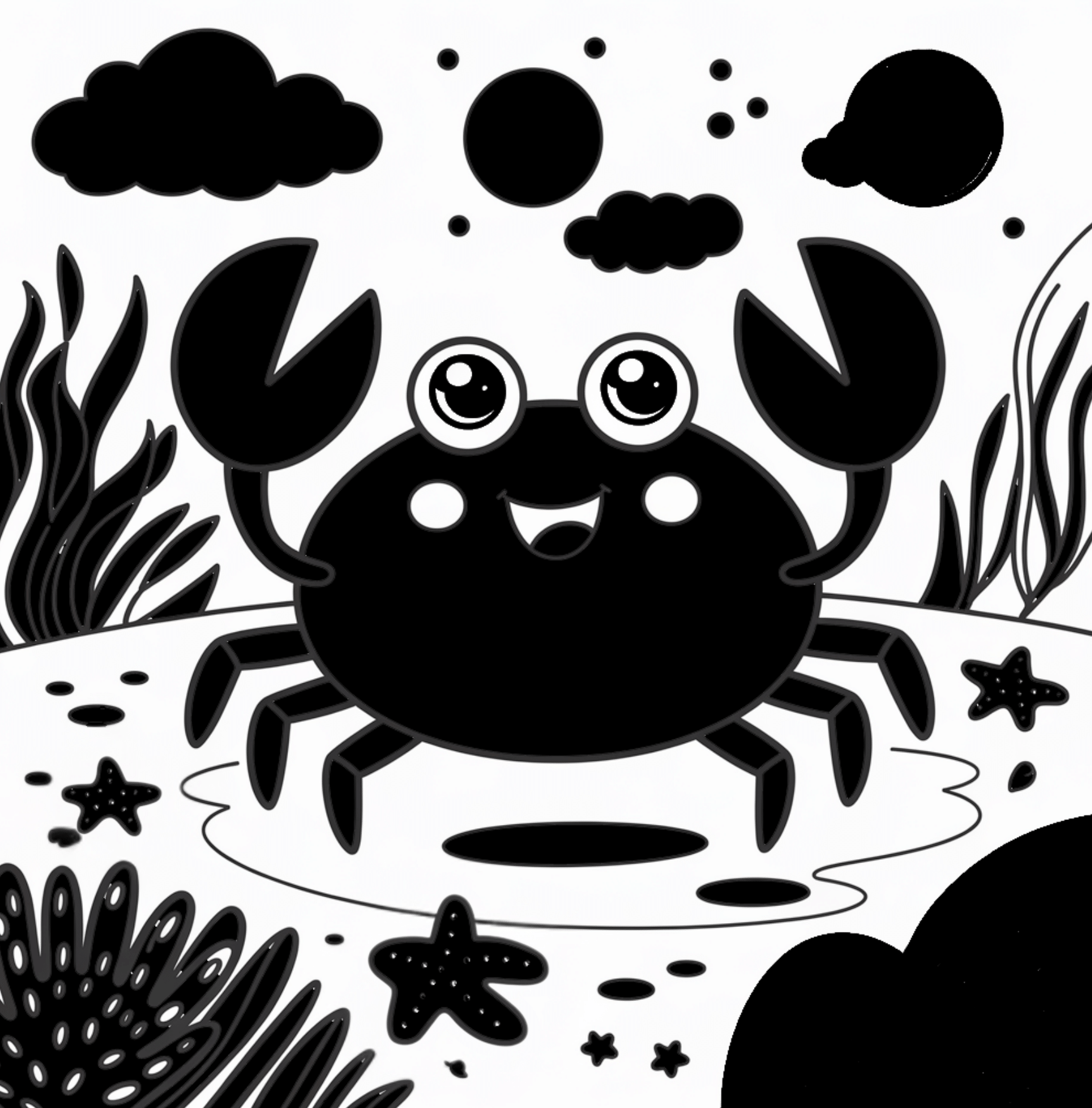 Sea Life High Contrast Book – Visual Stimulation for Infants