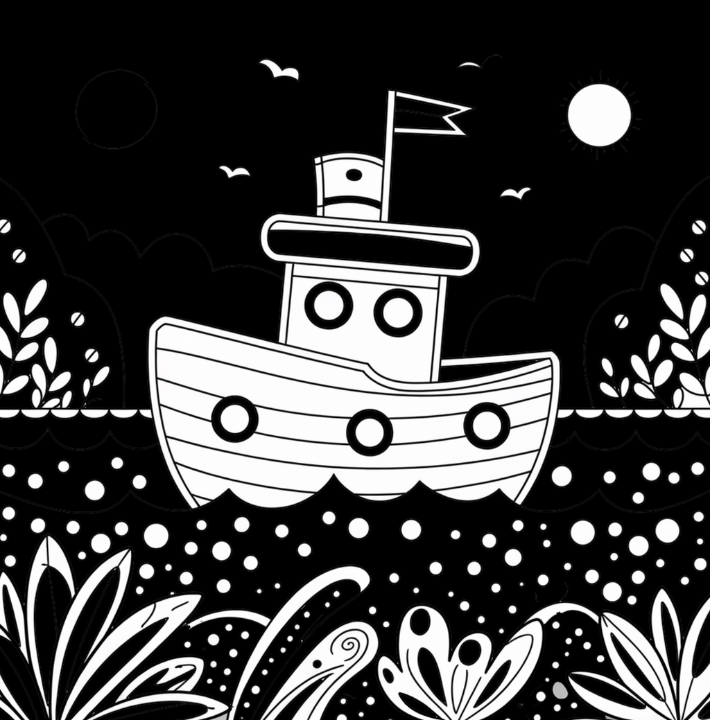 Sea Life High Contrast Book – Visual Stimulation for Infants